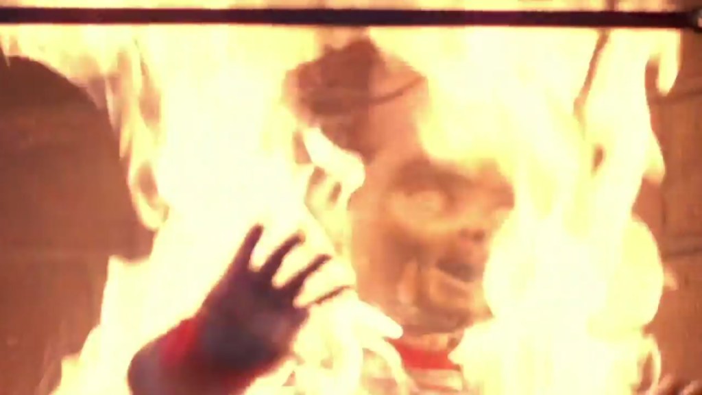 HOLIDAY HORROR YULE LOG: CHUCKY ROASTING ON AN OPEN FIRE